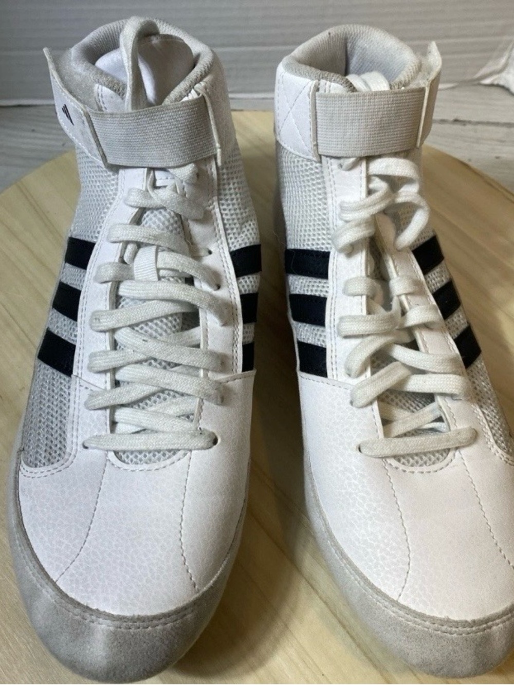 adidas Hvc Cloud White / Core Black JP6120 Men's Wrestling Shoes US 8.5 - Picture 4 of 10